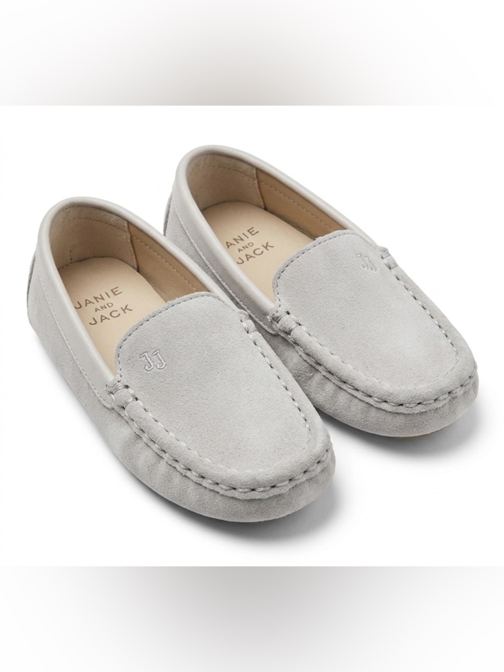 Janie and Jack Suede Driving Shoe Gray size 9